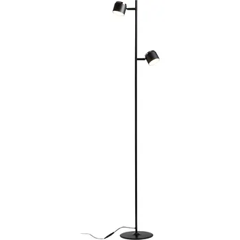 Stojací lampa NOVA II stojanová černá chrom/mléčný akryl 230V LED 2x3.5W 3000K