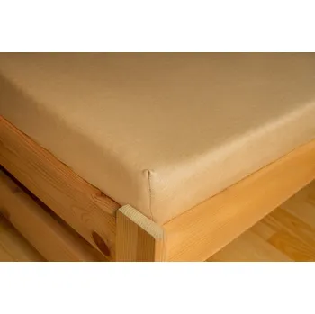 Prostěradlo Aaram Prostěradlo Jersey 180x200 Světle béžová 100% bavlna
