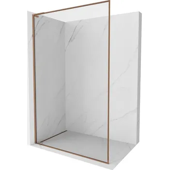 Mexen Kioto-XF L sprchová stěna Walk-in s rámem 80 x 202 cm, transparentní 10 mm, růžové zlato - 800-080-174-60-00-XF Sprchové stěny
