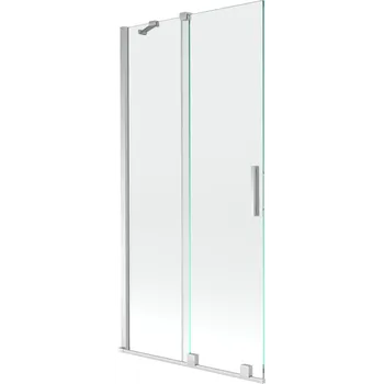 Vanová zástěna Mexen Velar vanová zástěna dvoukřídlová posuvná 95 x 150 cm, transparentní, chrom - 896-095-000-01-01 Vanové zástěny