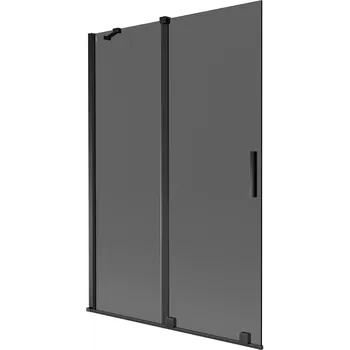 Vanová zástěna Mexen Velar paravan na vanu 2-dílný posuvný 120 x 150 cm, grafit, černý - 896-120-000-41-70 Vanové zástěny