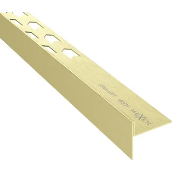 Odvodňovací žlab Mexen Line-B podlahová spádová lišta 180 cm levá, zlatá kartáčovaná - 185501180L Spadkové lišty