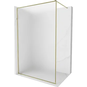Mexen Kioto-F sprchová stěna Walk-in s rámem 90 x 202 cm, matná 8 mm, zlatá - 800-090-104-50-30 Sprchové stěny