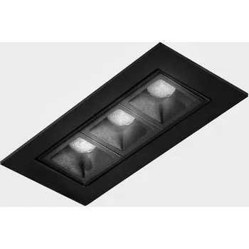 Koupelnové svítidlo KOHLLIGHTING NSES TILT zapuštěné svítidlo s rámečkem 123x58 mm černá 6 W CRI 90 4000K Non-Dimm - KOHL-Lighting KHL K51301.01.RF.BK-BK.45.ST.9.40