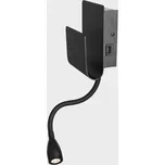 KOHLLIGHTING PIXY nástěnné svítidlo 120x70 mm černá 7+3 W CRI >80 3000K Non-Dimm - KOHL-Lighting KHL K50703.01.WS.BK-BK.ST.8.30