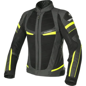 Moto bunda CLOVER bunda RAINJET-2 WP dark grey/yellow/black - S