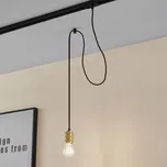 Závěsná lampa Lindby Linaro, Ø 4,6 cm, zlatá, 1-fázová, E27 - Výška stínidla 6,3 cm zlato 1 x 15 W LED