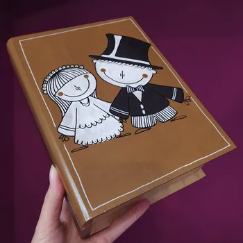 Svatební dekorace Krabička svatební malovaná - kniha