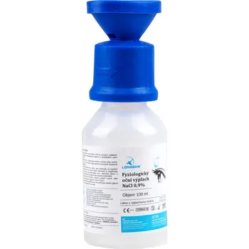 Lékárnička EYEWASH - Fyziologický roztok pro výplach očí - 100ml - láhev s výplachovou miskou