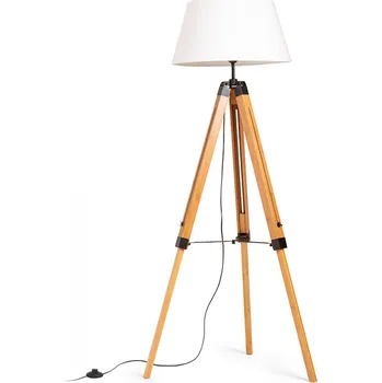 Stojací lampa ALVIS/AMBITUS 46 stojanová bílá bambus/černá 230V LED E27 15W