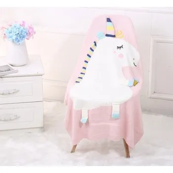 Dětská deka Dětská deka s jednorožcem růžová