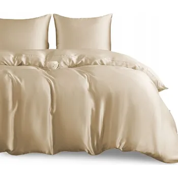 Povlečení POVLEČENÍ HEDVÁBNÉ PŘÍRODNÍ 160x200 + 2 POVLEČENÍ NA POLŠTÁŘE, MORUŠOVÉ HEDVÁBÍ, KRÁSNÉ