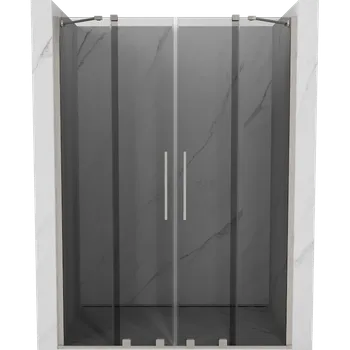 Sprchové dveře Mexen Velar Duo posuvné sprchové dveře 160 cm, grafit, kartáčovaný nikl - 871-160-000-42-97 Sprchové dveře