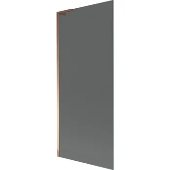 Vanová zástěna Mexen Next L vanová zástěna 1-křídlová 80 x 150 cm, grafit, růžové zlato - 895-080-000-03-40-60 Vanové zástěny