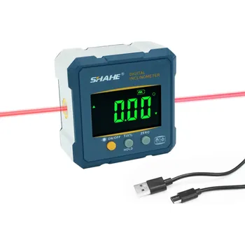 Úhloměr Digitální magnetický úhloměr s vodováhou a bočním laserem