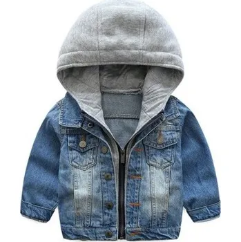 Dívčí bunda Dětská džínová bunda s kapucí 3