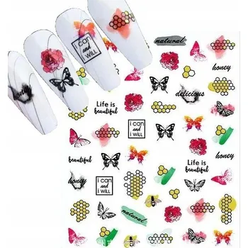 samolepka 3D Samolepky Motýli a včely E201