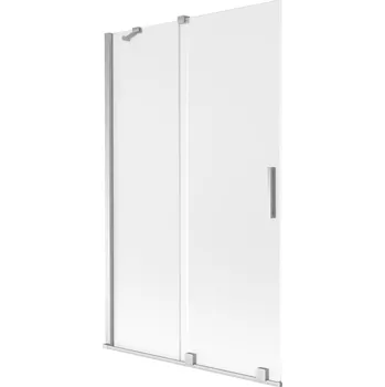 Vanová zástěna Mexen Velar vana zástěna 2-křídlová posuvná 110 x 150 cm, matná, chrom - 896-110-000-31-01 Vanové zástěny