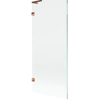 Vanová zástěna Mexen Lunar L vanová zástěna 1-křídlová 80 x 150 cm, transparentní, růžové zlato - 897L-080-000-60-00 Vanové zástěny