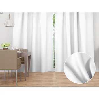 ubrus Dekorační závěs TF-027 Bílý bez vzoru - š. 300 cm 300x140 cm