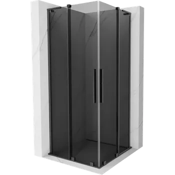 Mexen Velar L Duo sprchový kout posuvný 90 x 90 cm, grafit, gun gray kartáčovaný - 871-090-090-02-43-66 Sprchové kouty