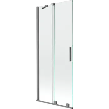 Vanová zástěna Mexen Velar 2křídlá posuvná vanová zástěna 80 x 150 cm, transparentní, gun metal - 896-080-000-01-95 Vanové zástěny