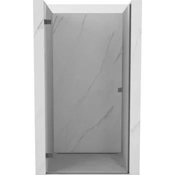 Mexen Lunar-B sprchové dveře křídlové levé 80 cm, transparentní, kartáčovaná gun gray - 832-080-000-66-00-L Sprchové dveře