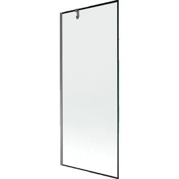 Vanová zástěna Mexen Next vanová zástna s 1 křídlem 80 x 150 cm, černý rám, gun metal - 895-080-000-00-70-95 Vanové zástěny