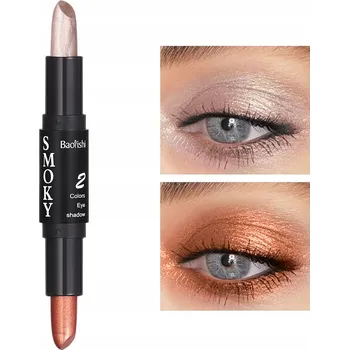 Přípravek na oči Dvojitý třpytivý krémový stín na oči v tyčince perleťový metalický #3