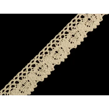Krajka Bavlněná krajka paličkovaná šíře 25 mm