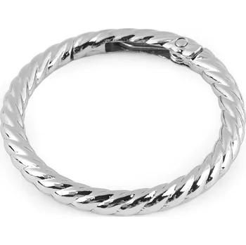 Karabina kulatá ozdobná Ø38 mm, barva 1 nikl