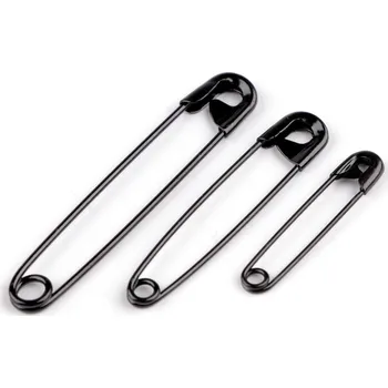 Nástroj na niť a příze Spínací špendlíky mix velikostí, barva 2 černý lak