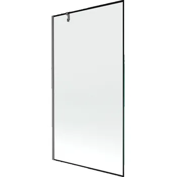 Vanová zástěna Mexen Next koupelnová zástěna 1-křídlová 100 x 150 cm, černý rám, kartáčovaná gun gray - 895-100-000-00-70-66 Vanové zástěny
