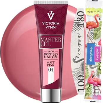 Lak na nehty Akrylový gel Victoria Vynn Master Gel 04 Soft Pink RŮŽOVÝ + Pilník DÁREK