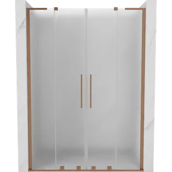 Sprchové dveře Mexen Velar L Duo posuvné sprchové dveře 160 cm, matné, kartáčovaná měď - 871-160-003-32-65 Sprchové dveře