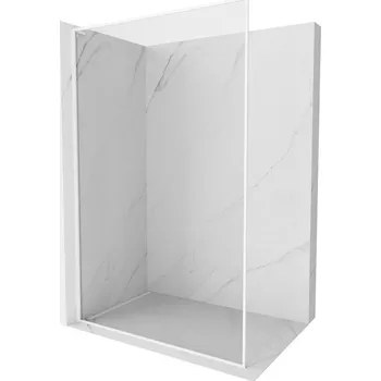 Mexen Kioto-F L sprchová zástěna Walk-in s rámem 50 x 202 cm, transparentní 8 mm, bílá - 800-050-174-20-00 Sprchové stěny