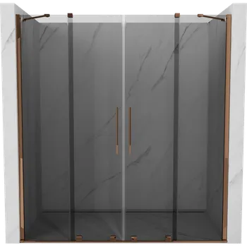 Sprchové dveře Mexen Velar Duo sprchové dveře posuvné 170 cm, grafit, růžové zlato - 871-170-000-42-60 Sprchové dveře