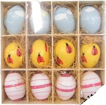 Velikonoční dekorace Ručně Malované Kraslice Velikonoční Ozdoby Velikonoce Baňky