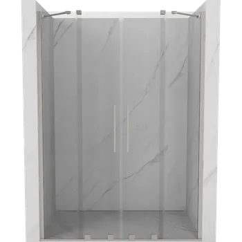 Sprchové dveře Mexen Velar Duo posuvné sprchové dveře 160 cm, transparentní, kartáčovaný nikl - 871-160-000-02-97 Sprchové dveře
