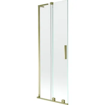 Vanová zástěna Mexen Velar L vanová zástěna s 2 křídly, posuvná 70 x 150 cm, transparentní, zlatá - 896-070-003-01-50 Vanové zástěny