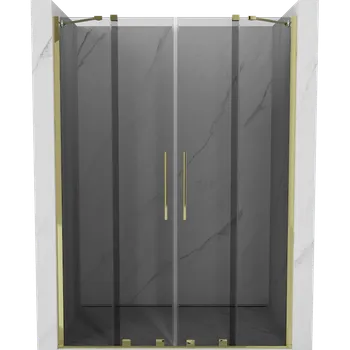 Sprchové dveře Mexen Velar Duo posuvné sprchové dveře 140 cm, grafit, zlaté - 871-140-000-42-50 Sprchové dveře