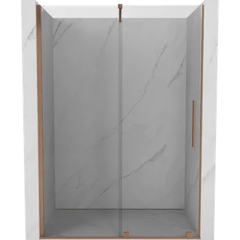Sprchové dveře Mexen Velar posuvné sprchové dveře 150 cm, transparentní, kartáčovaná měď - 871-150-000-01-65 Sprchové dveře