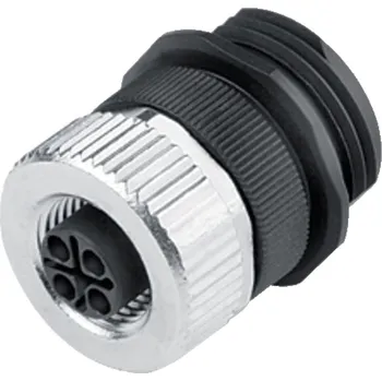 Binder 99 0694 500 04 Konektor M12 pro montáž na panel, kontakty: M20x1,5, nestíněný, šroubovací svorka, IP68, UL, VDE.