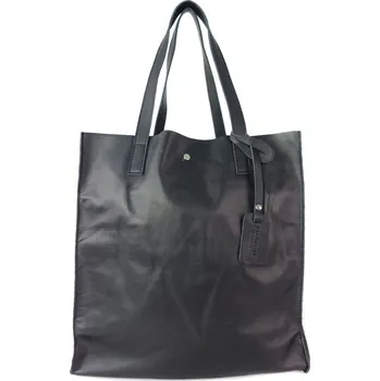 Kabelka Vera Pelle shopper kabelka z pravé kůže černá