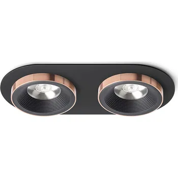 Bodové svítidlo SHARM R II zápustná černá/černá měď 230V LED 2x10W 24° 3000K