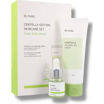 Kosmetická sada iUNIK - Centella Edition Skin Care Set - Péče o pleť s Centellou (Krém & Mini sérum) - 2ks