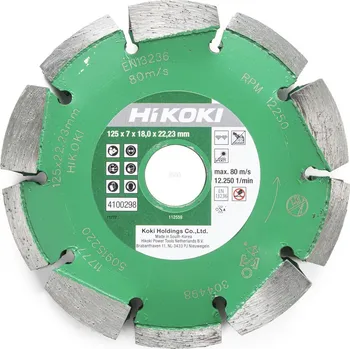 Příslušenství k nářadí HiKOKI 4100298 Diamantový drážkovací, frézovací kotouč 125x22,2x7mm dvouřadý free_store_pickup
