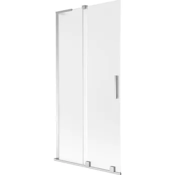 Vanová zástěna Mexen Velar L vanová zástěna 2-křídlá posuvná 95 x 150 cm, matná, chrom - 896-095-003-31-01 Vanové zástěny