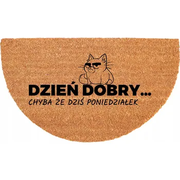 Rohožka PŮLKRUHOVÁ KOKOSOVÁ ROHOŽKA 40X70CM - ODOLNÁ, PROTISKLUZOVÁ, EKOLOGICKÁ