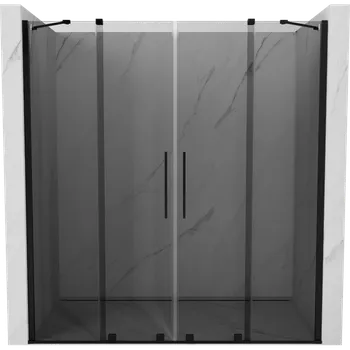 Sprchové dveře Mexen Velar Duo posuvné sprchové dveře 180 cm, grafitové, černé - 871-180-000-42-70 Sprchové dveře